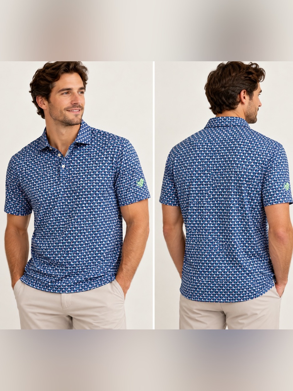 Donald Ross Men's Blue Golf Polo